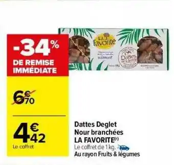 Dattes Deglet Nour Branchées La Favorite
