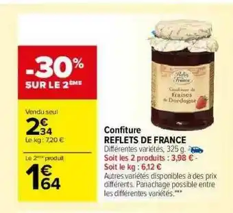Carrefour Confiture Reflets De France offre