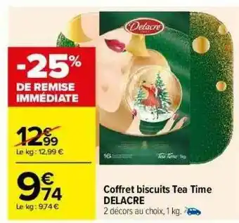 Carrefour Coffret Biscuits Tea Time Delacre offre