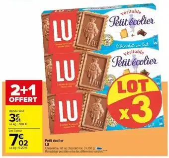 Carrefour Petit écolier Lu offre