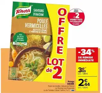 Carrefour Potage Knorr offre