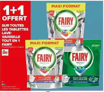 Carrefour Tablettes Lave-vaisselle Tout En 1 Fairy offre