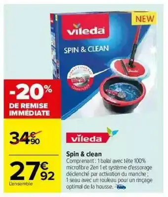 Carrefour Spin & Clean Vileda offre