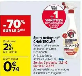 Carrefour Spray Nettoyant Chanteclair offre