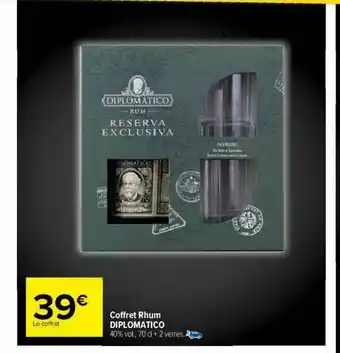 Carrefour Coffret Rhum Diplomatico offre