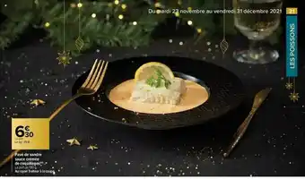 Carrefour Pavé De Sandre Sauce Crémée De Coquillage offre