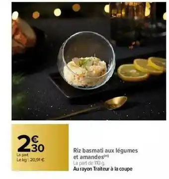 Carrefour Riz Basmati Aux Légumes Et Amandes offre