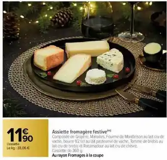 Carrefour Assiette Fromagère Festive offre