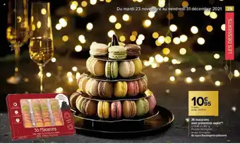 Carrefour 36 Macarons Avec Présentoir Sapin offre