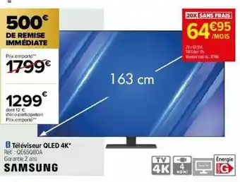 Carrefour Téléviseur Qled 4k Samsung offre