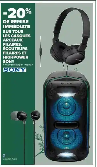 Casques Arceaux Filaires, écouteurs Filaires Et Highpower Sony
