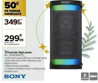Carrefour Enceinte High Power Sony offre