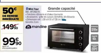 Carrefour Mini Four Mandine offre