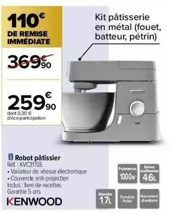 Carrefour Robot Pâtissier Kenwood offre