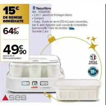 Carrefour Yaourtière Seb offre