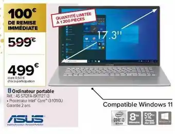 Carrefour Ordinateur Portable Asus offre