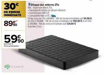 Disque Dur Externe 2To Seagate