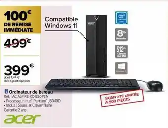 Carrefour Ordinateur De Bureau Acer offre