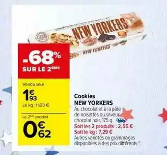 Carrefour Market Cookies New Yorkers offre