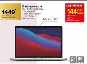 Carrefour MacBook Pro 13 offre