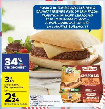 Carrefour Market Burger Daunat offre