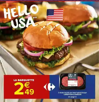 Carrefour Market 2 Steaks Hachés Pur Bœuf Spécial Burger Carrefour Le Marché offre