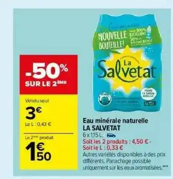Eau Minérale Naturelle La Salvetat