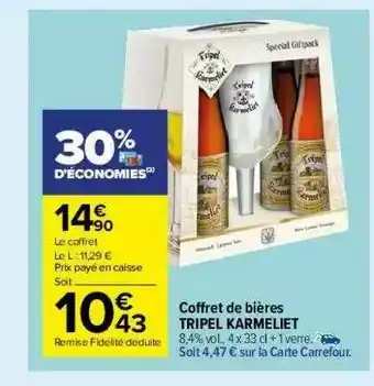 Carrefour Market Coffret De Bières Tripel Karmeliet offre