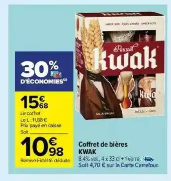 Carrefour Market Coffret De Bières Kwak offre