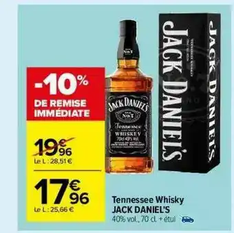 Carrefour Market Tennessee Whisky Jack Daniel's offre