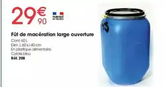 Fût De Macération Large Ouverture