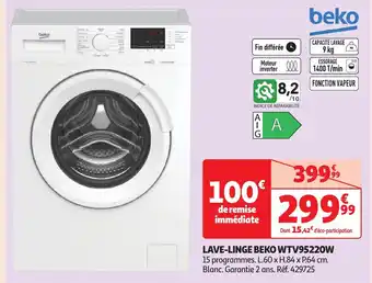 Auchan BEKO Lave-linge beko wtv95220w offre