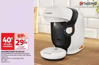 Auchan TASSIMO Cafetière à dosettes tas114e offre