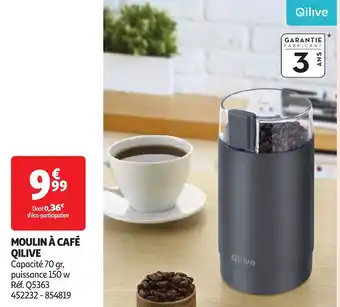 Auchan QILIVE Moulin à café offre