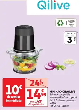 Auchan QILIVE Mini hachoir offre