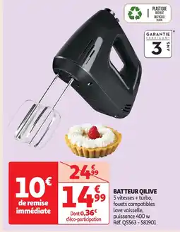 Auchan QILIVE Batteur offre