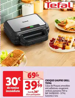 Auchan TEFAL Croque gaufre grill offre