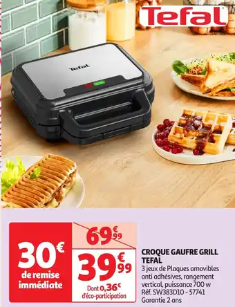 Auchan TEFAL Croque gaufre grill offre