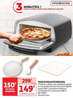 Auchan KITCHENCOOK Four à pizza offre