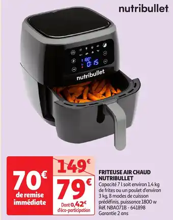 Auchan NUTRIBULLET Friteuse air chaud offre