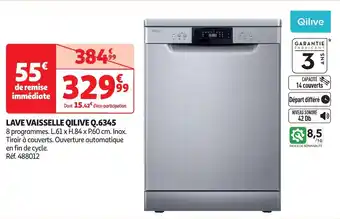 Auchan QILIVE Lave vaisselle q.6345 offre