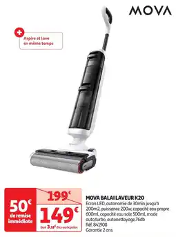 Auchan MOVA Balai laveur k20 offre