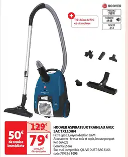 Auchan HOOVER Aspirateur traineau avec sactxl10hm offre