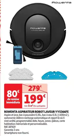 Auchan ROWENTA Aspirateur robot laveur yy5366fe offre