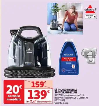 Auchan BISSELL Détacheur spotclean b3724n offre