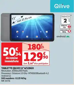 Auchan QILIVE Tablette 11" 6/128go offre