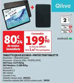 Auchan QILIVE Tablette 8/128go + protection tablette offre