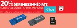 Auchan QILIVE Sur les clés usb et cartes mémoires offre