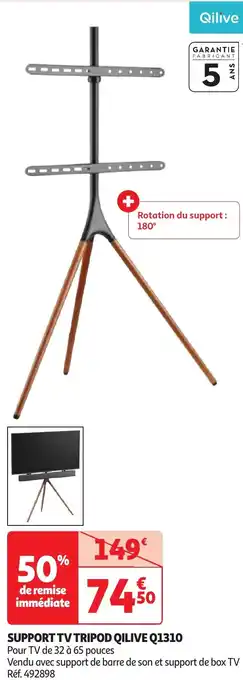 Auchan QILIVE Support tv tripod q1310 offre