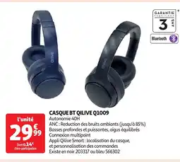 Auchan QILIVE Casque bt q1009 offre